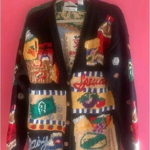 Northern Reflections Hand Knit Signature Sweater Vintage Grocery  shopping  Sz M